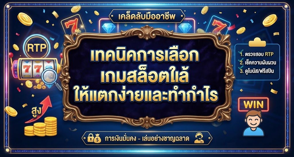 เทคนิคการเลือกเกมสล็อตให้แตกง่ายและทำกำไร