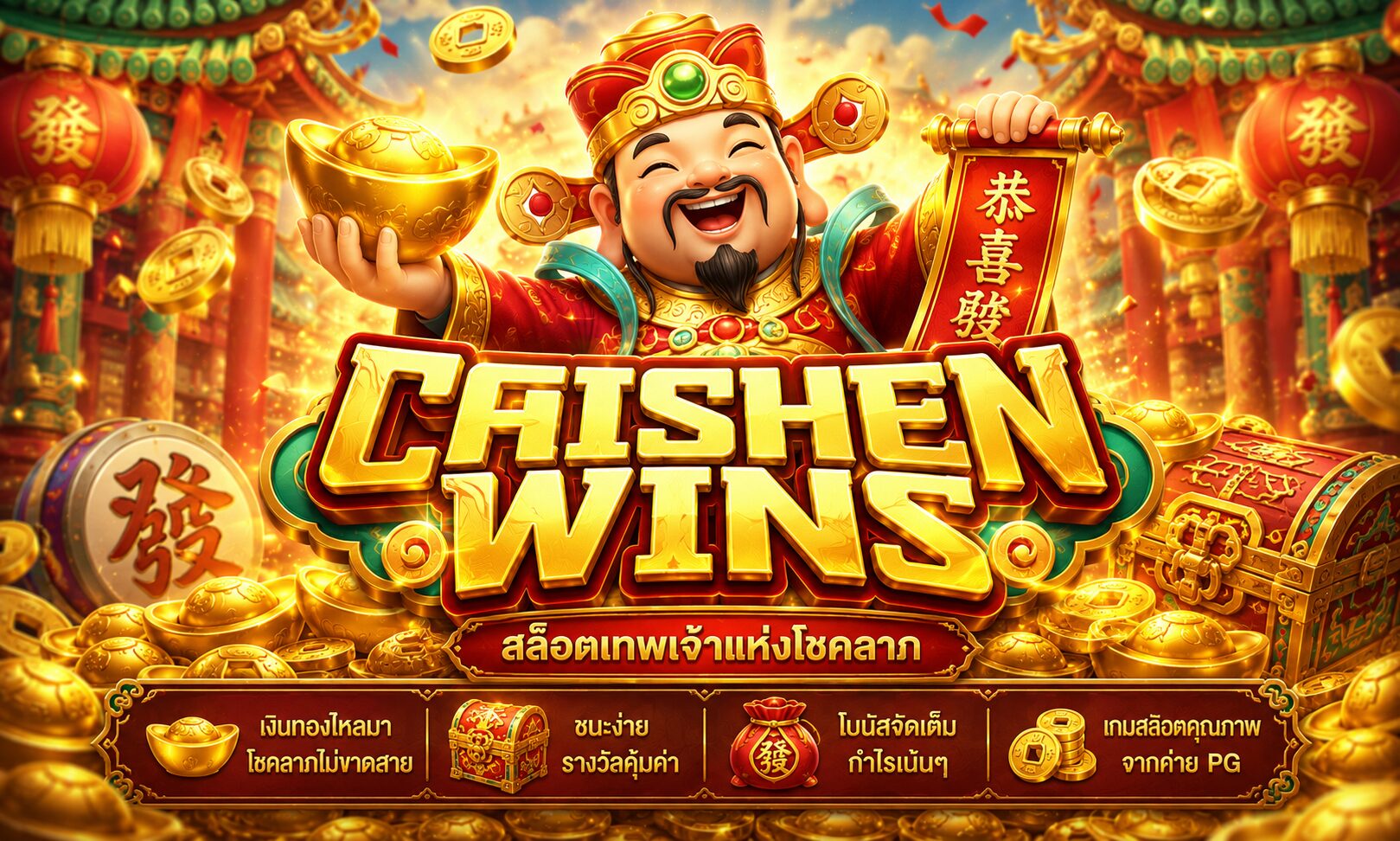 Caishen Wins สล็อตเทพเจ้าแห่งโชคลาภ